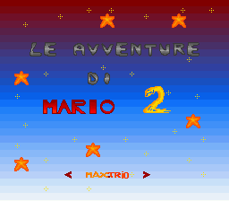 Le Avventure di Mario 2 Title Screen